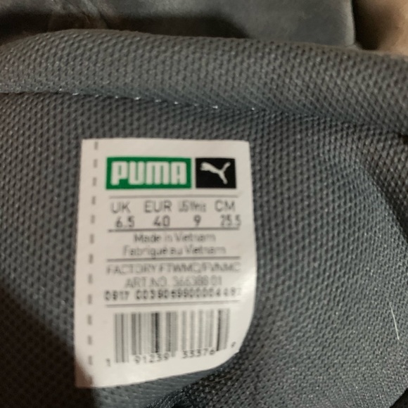 Puma gray velvet high tops size 9 - Picture 3 of 8